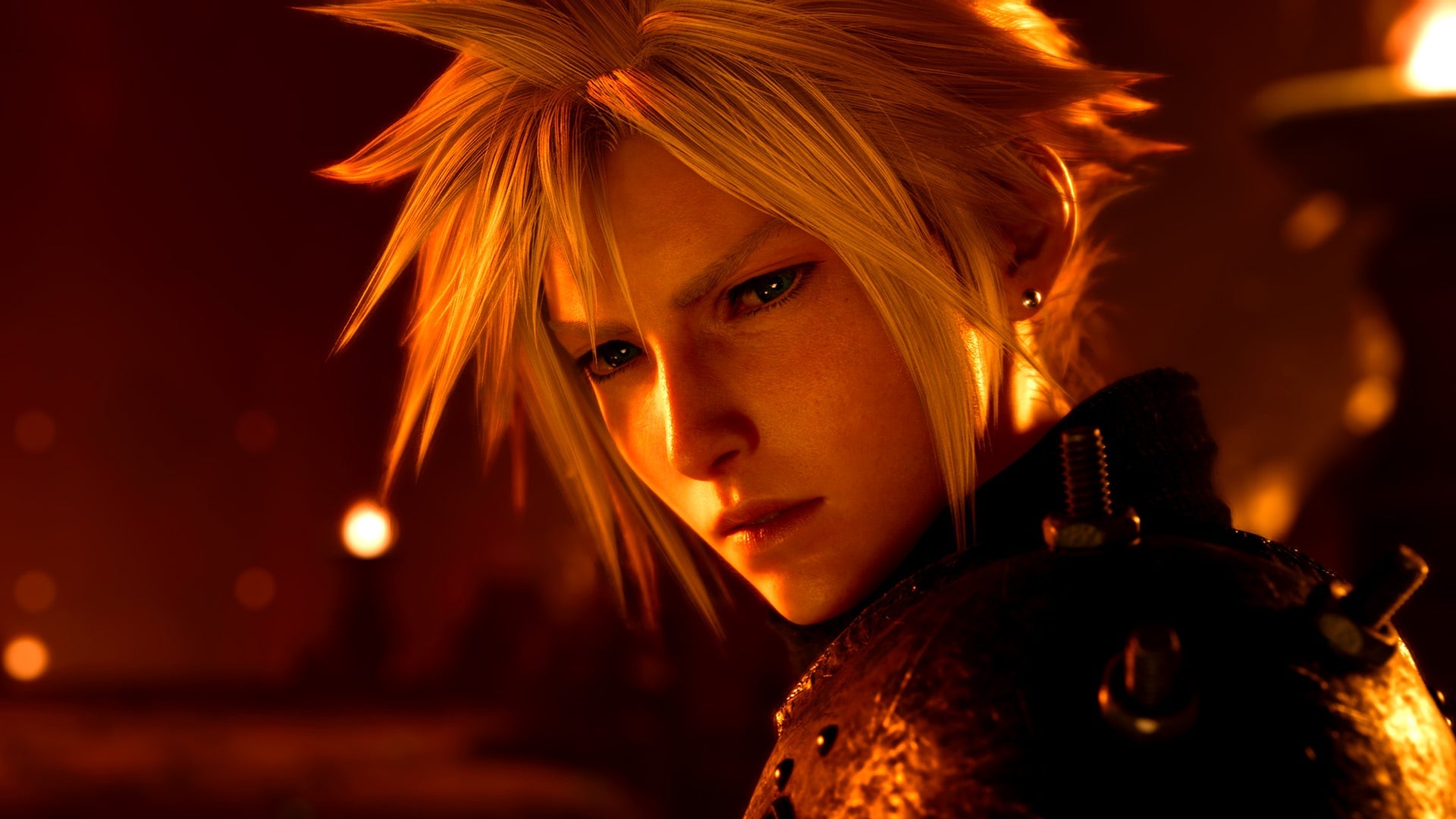 Cloud sits in pensive silence.