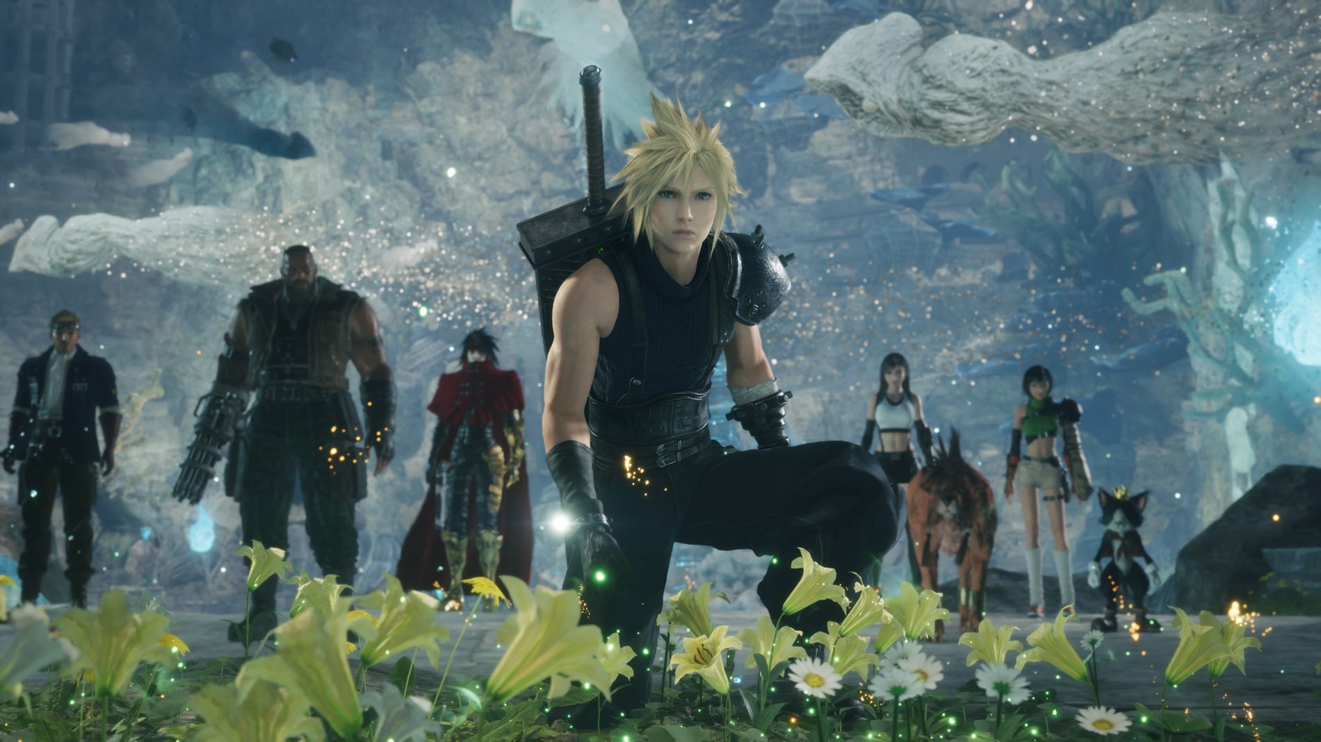 Cloud and co. appear in the wilderness.