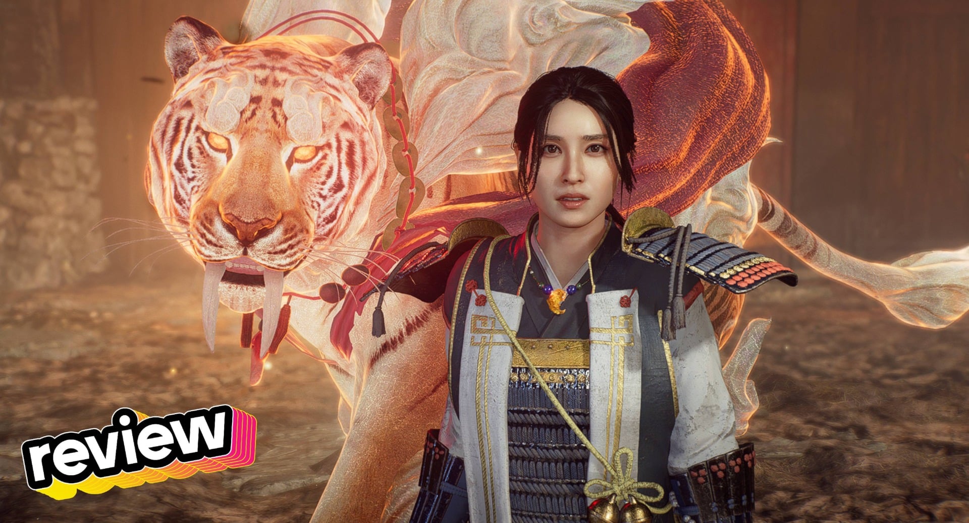 A samurai appears with their spirit companion.