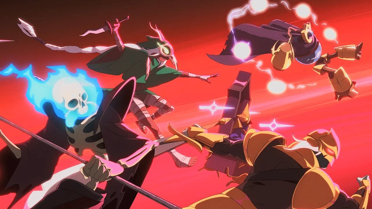 Mages and warriors prepare for battle.
